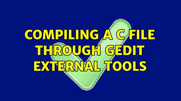 Compiling a C file through Gedit external tools