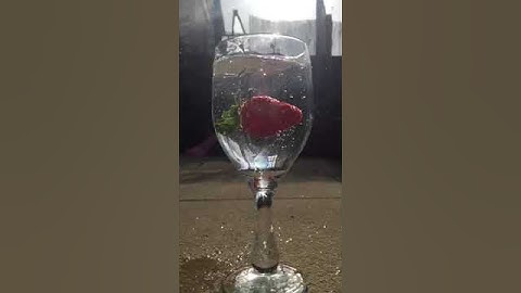 Slow motion strawberry