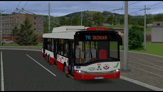 SIMT SIMULÁTOR - linka/line 76 (18)- trolejbus - vůz Škoda 28Tr DPMÚL ev. č. 420