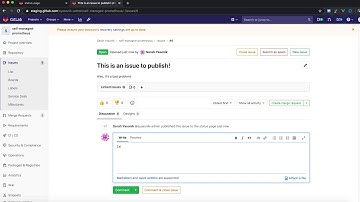Short demo: /publish quick action for status page issues