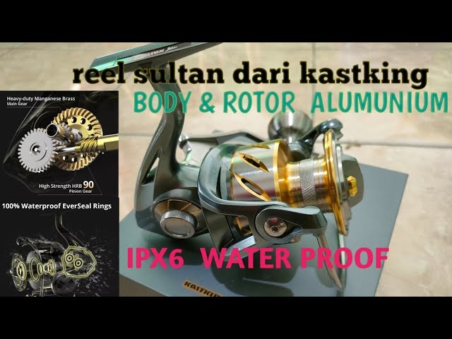 KastKing Kapstan Elite Saltwater Spinning Reel - 100% Waterproof, Max Drag  55LBs, CNC Aluminum Body, Power Handle, Corrosion-Resistance Bearing System