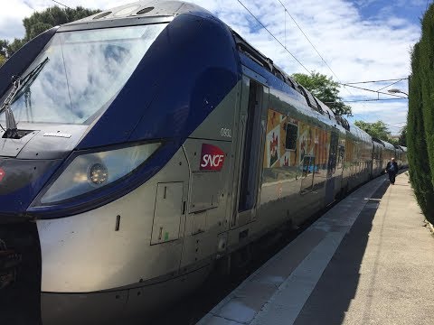 CANNES TO NICE BY TRAIN ( COASTAL VIEWS ) GARE D' ANTIBES - GARE DE NICE VILLE / SCNF