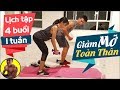 Lịch tập Giảm Mỡ Toàn Thân 4 buổi 1 tuần cho Nữ hiệu quả nhất | HLV Cá Nhân Ryan Long Fitness