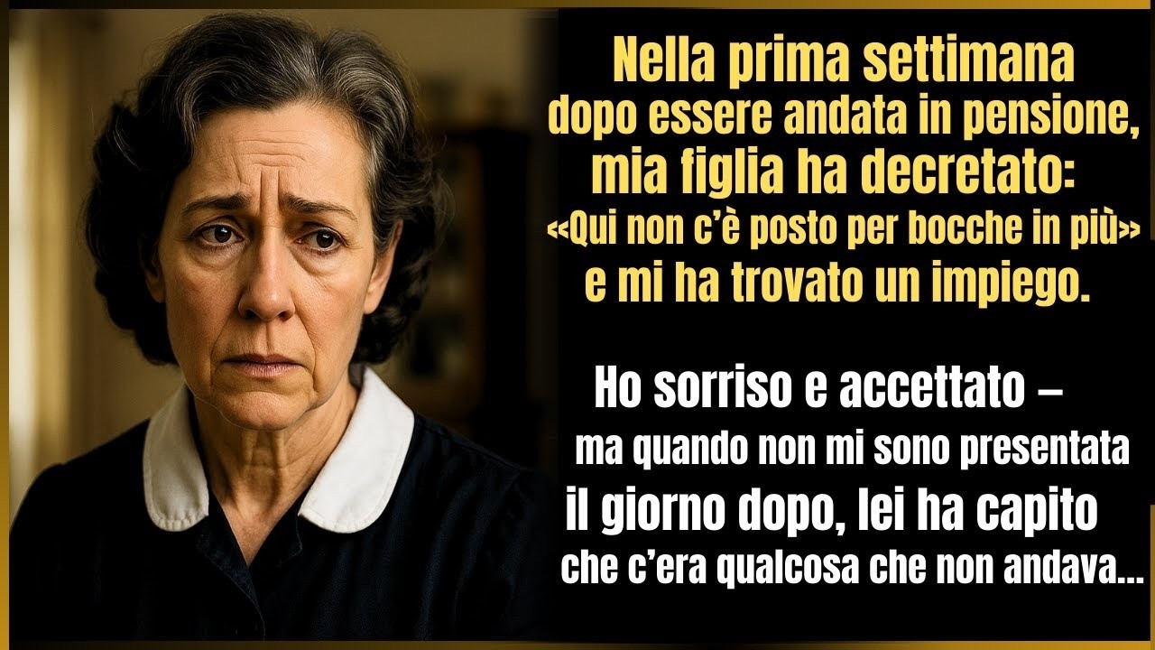 Mia figlia mi ha assunto come tata. Non come mamma, non come suocera, non come famiglia—come personale. E mentre indossavo quell’abito grigio che aveva scelto per me, con il colletto bianco da...