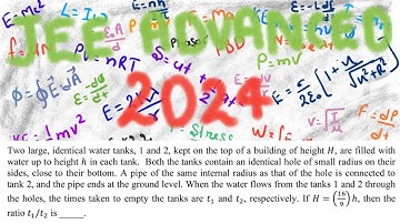 JEE Advanced 2024 PYQs solutions | Physics | Paper -1 | Fluid Mechanics|  Tank problem