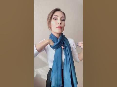 Как завязать шарф красиво на шею или голову - YouTube