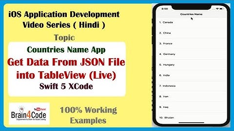 How to Get Data From JSON ( Web Server ) into TableView with Swift 5 XCode | Hindi | Learn iOS App