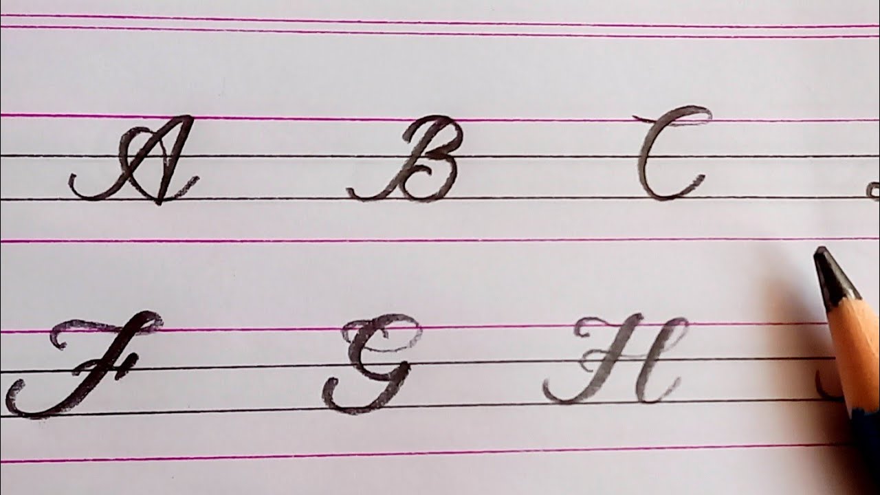 How to improve cursive writing | Cursive handwriting with pencil ...