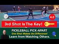 Pickleball  mens doubles 40 game  its all about the third shot  learn from watching others