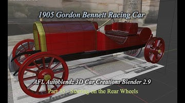 Blender Tutorial Car Modelling of a 1905 Star Gordon Bennet  Pt 35 - Starting the Rear Wheels
