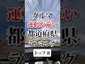 車の運転荒い都道府県ランキング#車好き #車好きと繋がりたい #都道府県 #運転