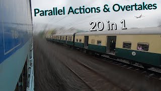 Back to Back High Speed Parallel Action & Overtakes of Trains from Chennai Egmore  Tambaram Section