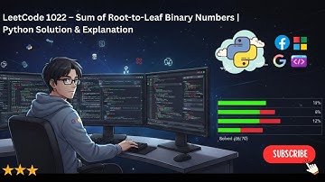 #day5  LeetCode 1022 – Sum of Root-to-Leaf Binary Numbers | Python Solution & Explanation