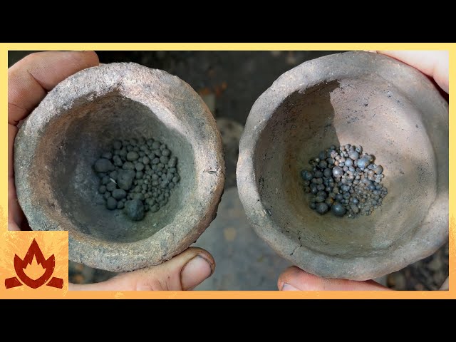 Primitive Technology: Roasted Ore and Shell Flux Smelt