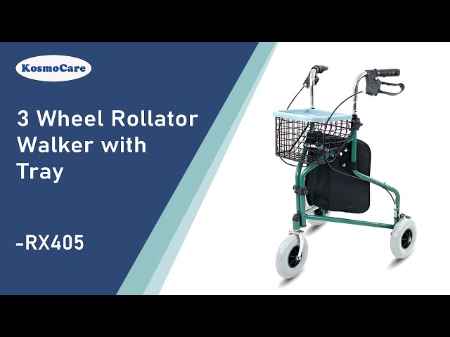 KosmoCare 3 Wheel Rollator Walker Green - Features (RX405) 