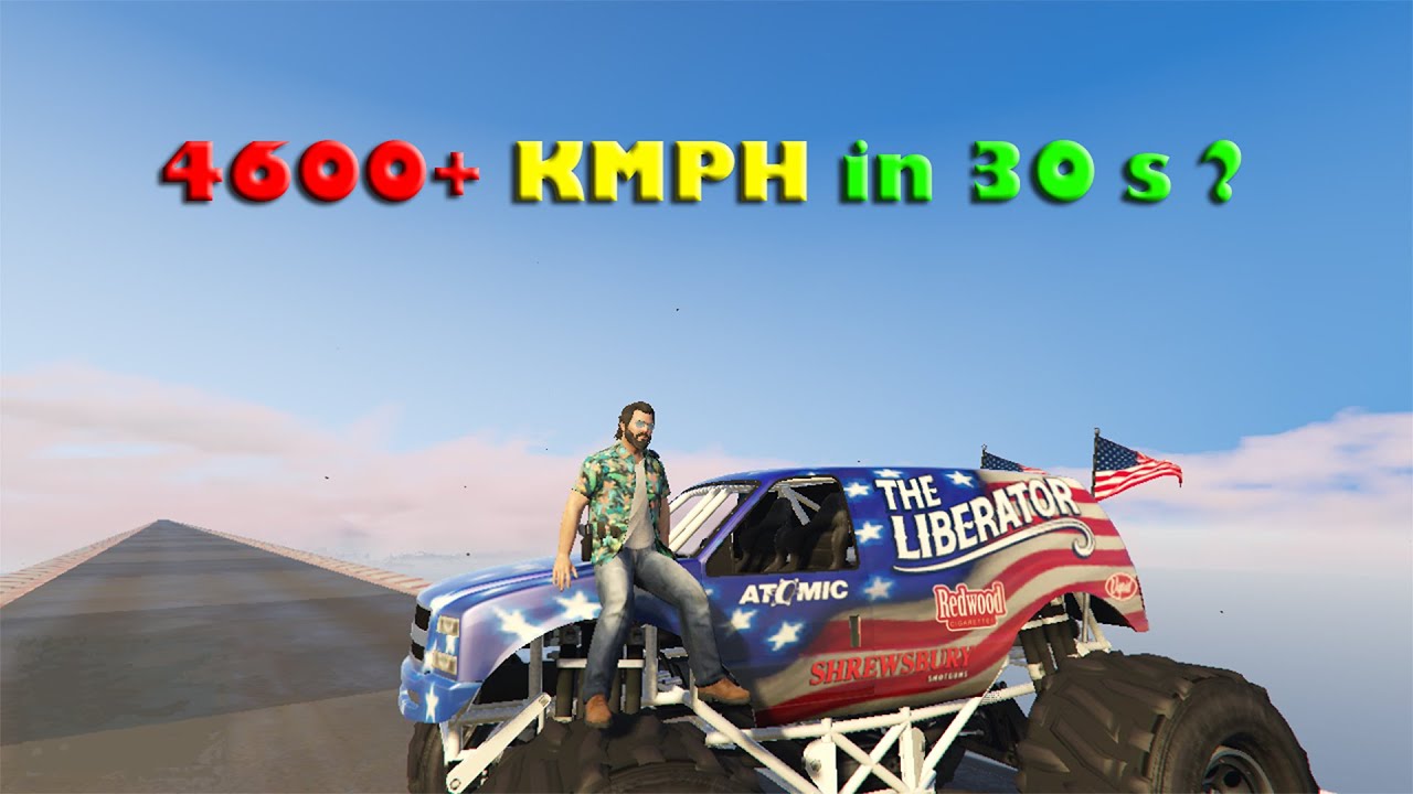 GTA 5 - Car Speed Test | Mod | Liberator | Glitch | Bug | Funny Moment