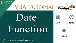 Date, Time & Now Date Functions in VBA | Excel VBA Tutorial in Hindi