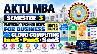 Cloud Computing IaaS PaaS SaaS | ETB Unit 2 Part 2 | AKTU MBA BMBIT02