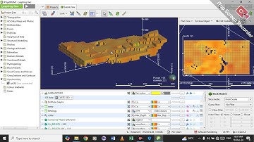 Graphical Interface of leapfrog geo software