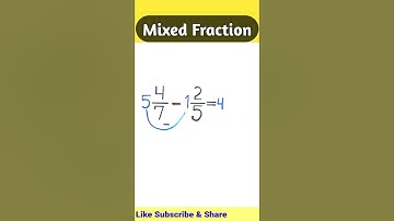 Subtraction of Mixed Fraction Tricks || @Sky Struggle Education #short