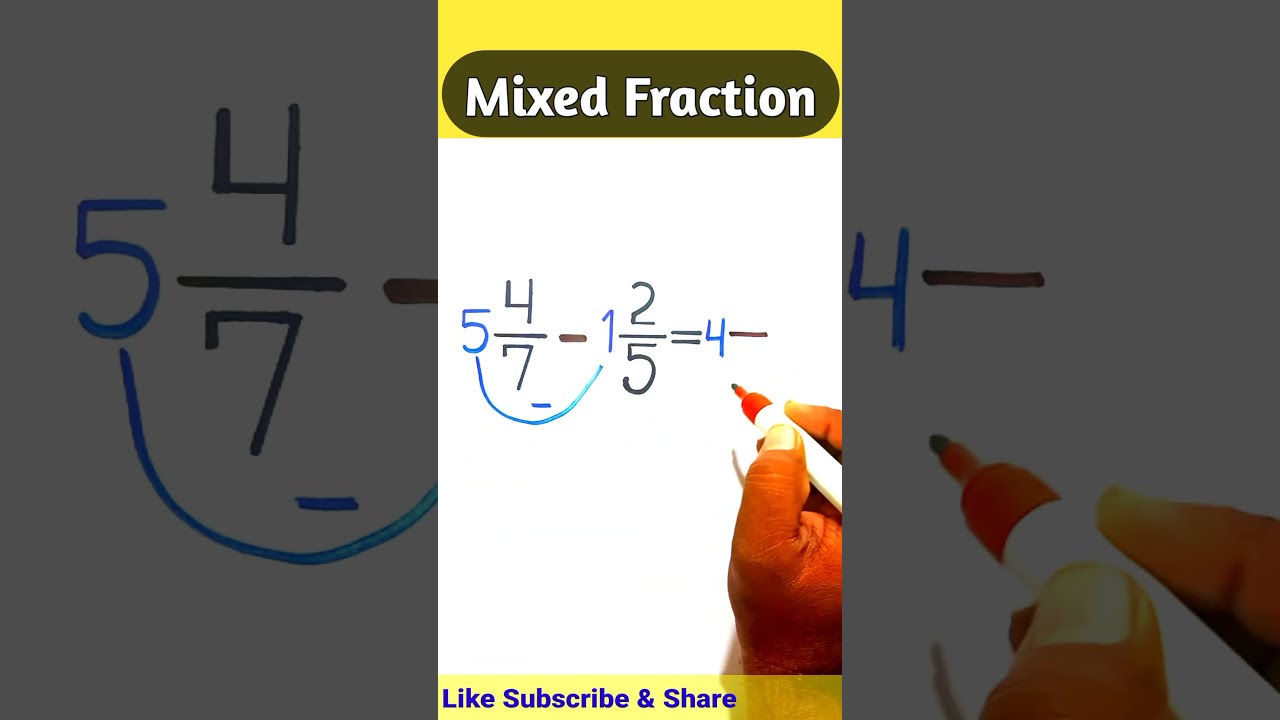 Subtraction Of Mixed Fraction Tricks Sky Struggle Education Short