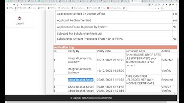NSP Permanent rejected from nodal officer KO KAISE THIK KRE COMMENT FOR YOUR FORM WITH PROOFS/#like