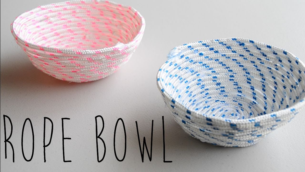 HOW TO MAKE A ROPE BOWL, NO SEW TUTORIAL FOR DIY ROPE BASKET