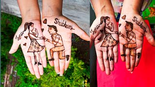 Couple Mehndi Designs 2020|Best Engagement Mehndi Designs|Propose Day special Mehndi tattoo|Mehandil