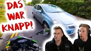 Blackout und David reagieren auf knappe Motorrad Momente!