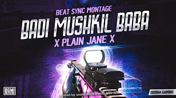 4K Badi Mushkil Baba x Plain Jane BGMI PUBG Beat Sync Montage | ft.  @Darkness_YT  | Siddha Gaming