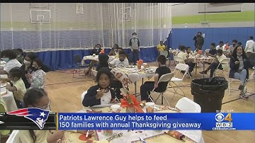 Patriots Lawrence Guy Provides 150 Families With Thanksgiving Meals