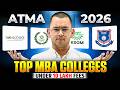 After ATMA 2026 Which College Is Best? | Top MBA Colleges List🔥| Ranking, Fees &amp; Packages