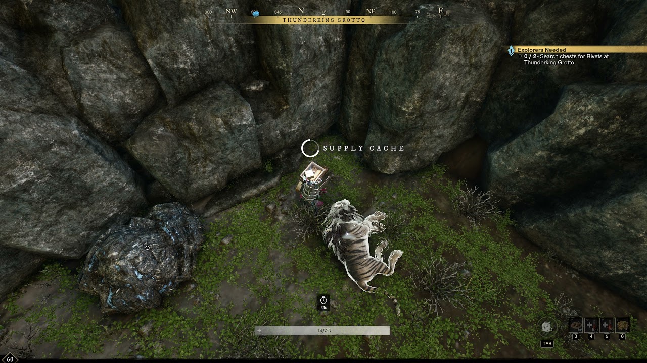 Search chests for Rivets at Thunderking Grotto, New World YouTube