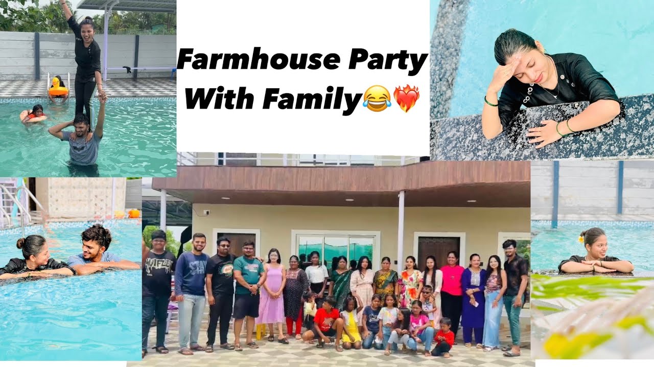 89th Vlog😍|6 Months Anniversary Celebration | Farmhouse Party with Family😂❤️‍🔥