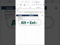 ALT + ENTER Shortcut key Secret in Excel 🤯