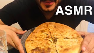 ASMR Mukbang eating Egyptian Meat Hawawshi أصوات الأكل. حواوشي  لحم مصري