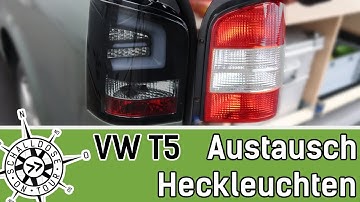 VW T5 Heckleuchten austauschen oder Lampen wechseln (Heckklappe) || SCHALLDOSE ON TOUR