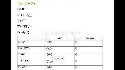 Compiler Design : First and Follow (part-3)