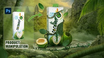 Speed art Coconut product manipulation - Photoshop