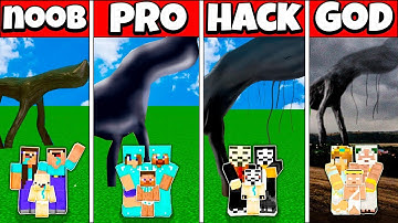 Minecraft Battle FAMILY DAY 17 HOUSE BUILD CHALLENGE NOOB vs PRO vs HACKER vs GOD Animation