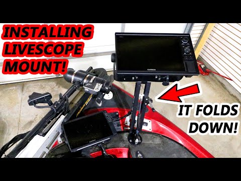 EASY Install of FOLDING LIVESCOPE MOUNT on BASS BOAT! (Cornfield