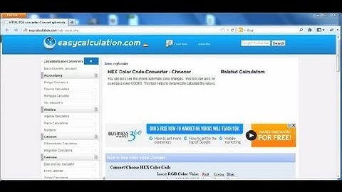 How to Convert RGB Colors to Hex Color Designation : Computer Programming