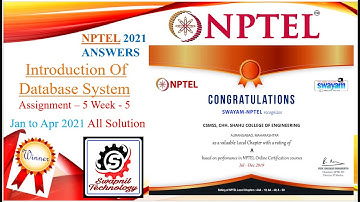 Introduction to Database System NPTEL Week 5 Assignment 5 with Programming  All Solution