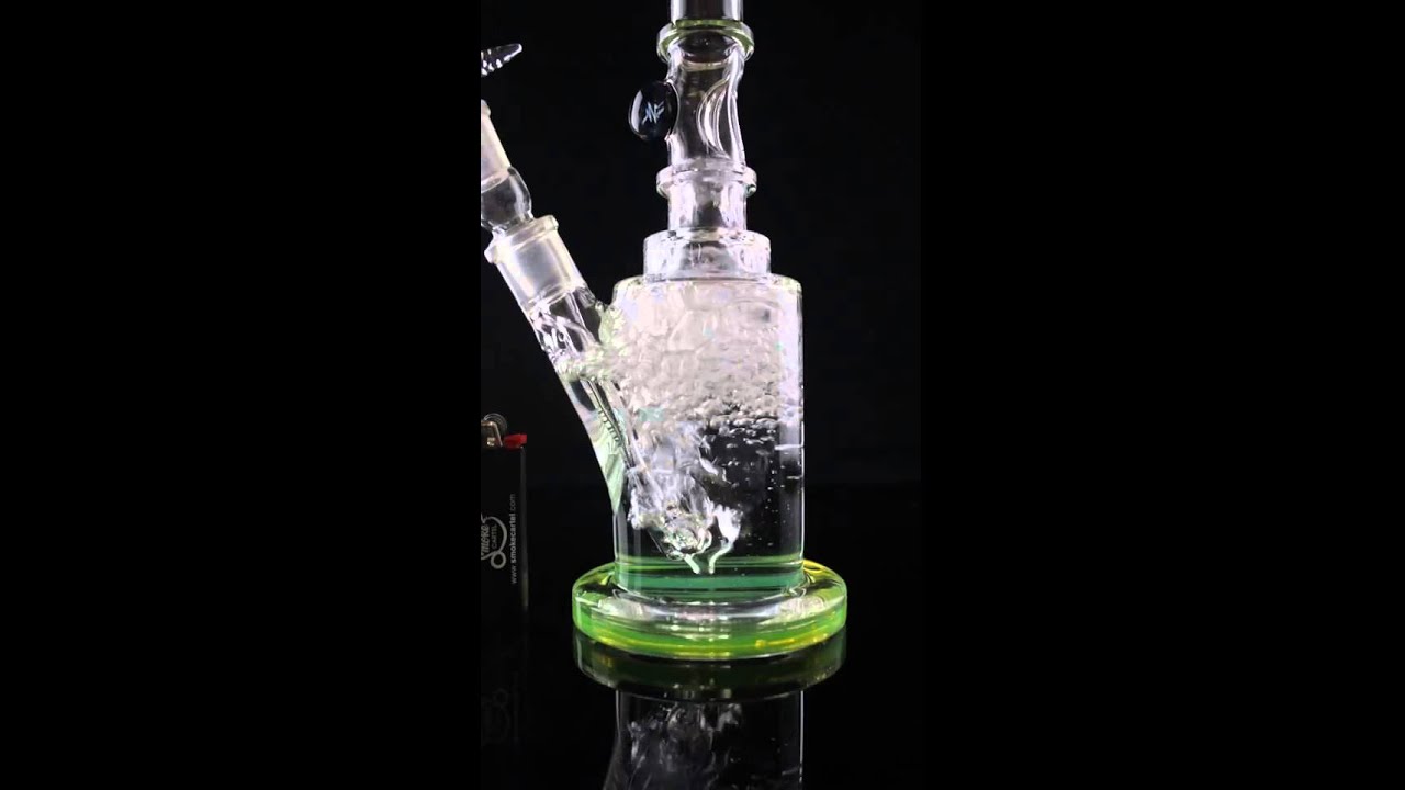 Pulse Glass "Wizard Staff" Tall Water Pipe with Worked Marble