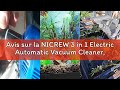 Avis sur la NICREW 3 in 1 Electric Automatic Vacuum Cleaner, Gravel and Sand Cleaner with Water Chan