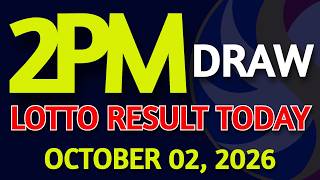 2pm Lotto Result Today October 02, 2026 Swertres Ez2 PCSO