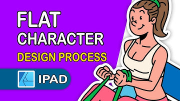 how to draw flat character illustration process. affinity designer 2 for ipad