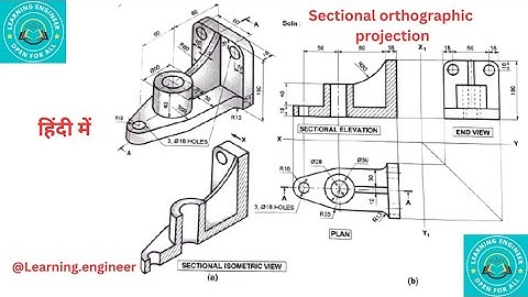 Problem No: 02; Sectional Orthographic Projection. #sectional #orthographicprojection