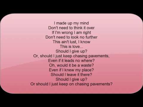 Machine Gun Kelly - Chasing Pavements - Lyrics