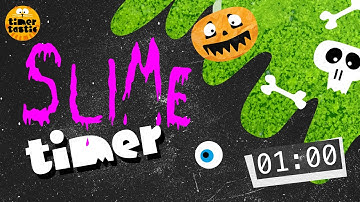 1 Minute ASMR HALLOWEEN Slime Timer 👻🎃 | Spooky Countdown with Creepy Sounds in 4K